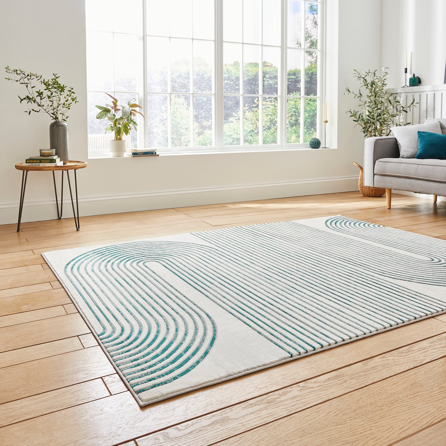 Apollo 2683 Grey & Green Rug