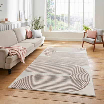 Apollo 2683 Grey & Rose Rug