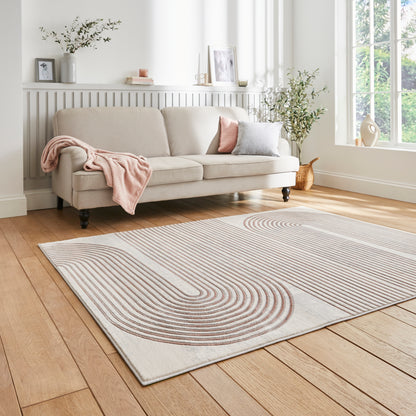 Apollo 2683 Grey & Rose Rug