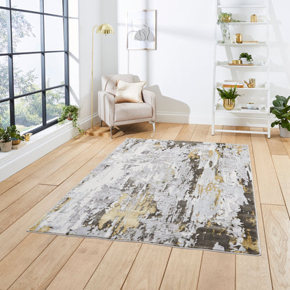 Apollo GR580 Grey & Gold Rug