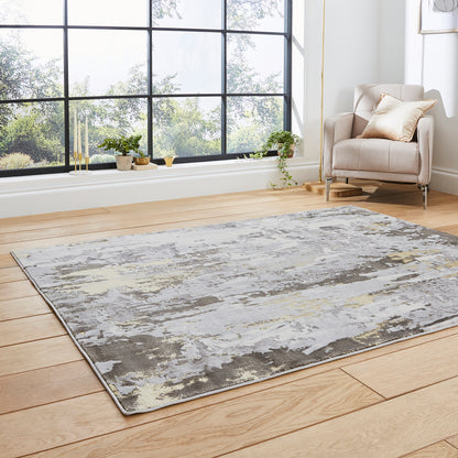 Apollo GR580 Grey & Gold Rug