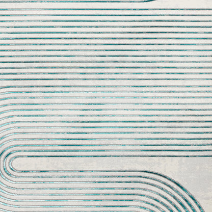 Apollo 2683 Grey & Green Rug