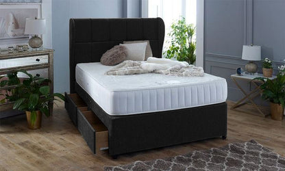 Henderson Memory Foam Bed with Winged Headboard