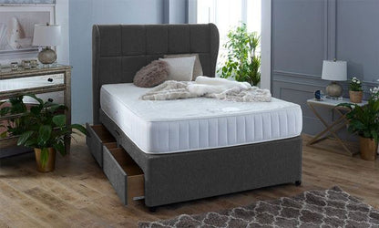 Henderson Memory Foam Bed with Winged Headboard