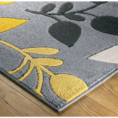 Portland Grey/Cream/Yellow Rug (10961)