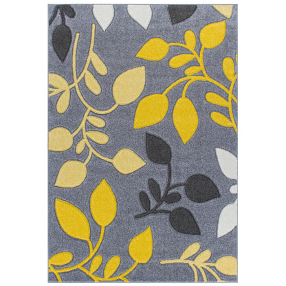 Portland Grey/Cream/Yellow Rug (10961)