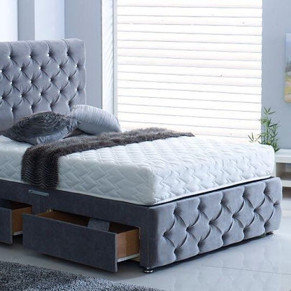Romney King Size Bed in Malia Grey