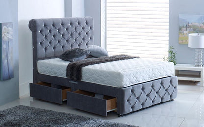 Romney Double Bed in Malia Grey